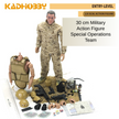 KADHOBBY 1/6 scale 30 cm military action figure with camouflage uniform, tactical gear, weapons, and accessories.
