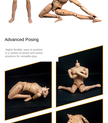 Articulated mannequin model demonstrating flexible poses and advanced positioning.