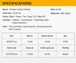 Crossbow target product specifications, including dimensions FABRICATED?